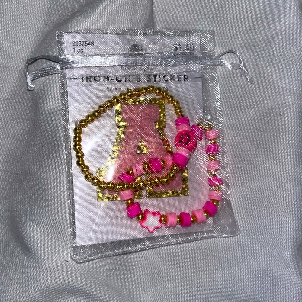 Clay bead bracelet set